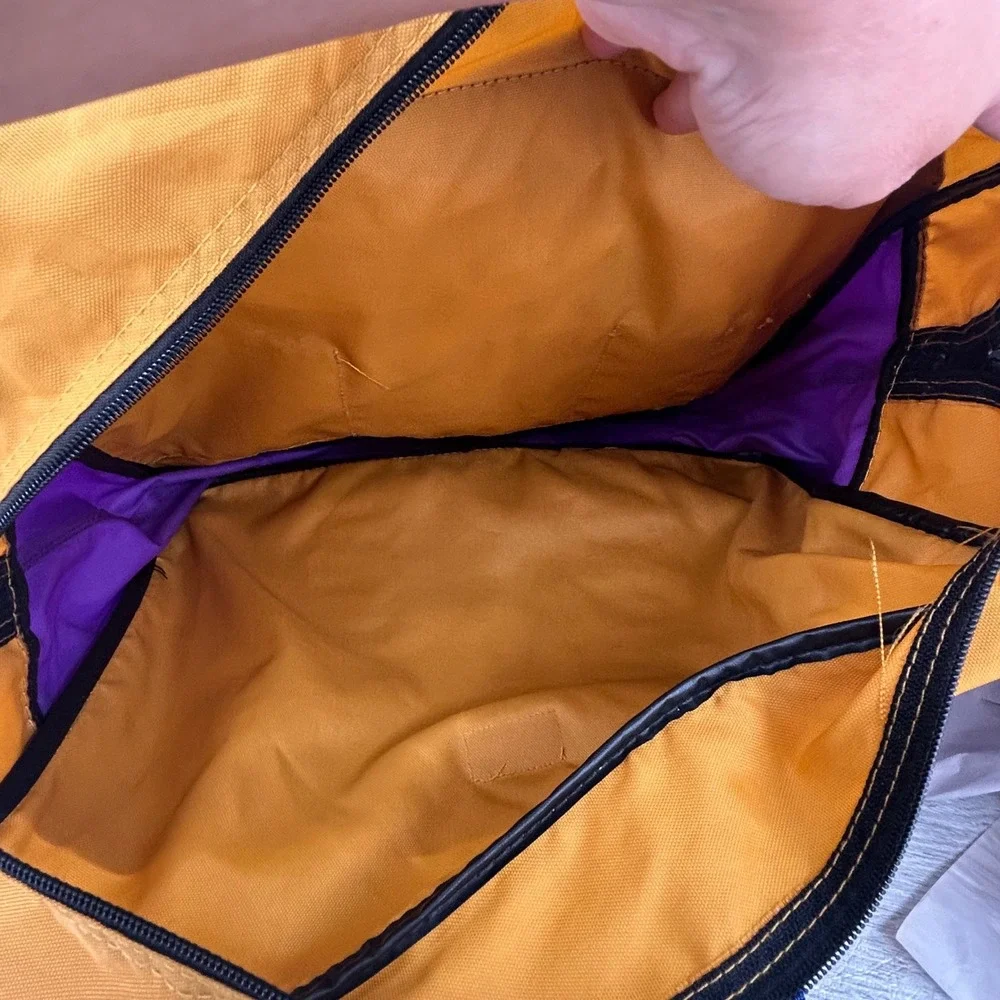 Vintage Nike x Mead Messenger Bag Purple Gold Blue 90s Retro Duffle Sport Bag